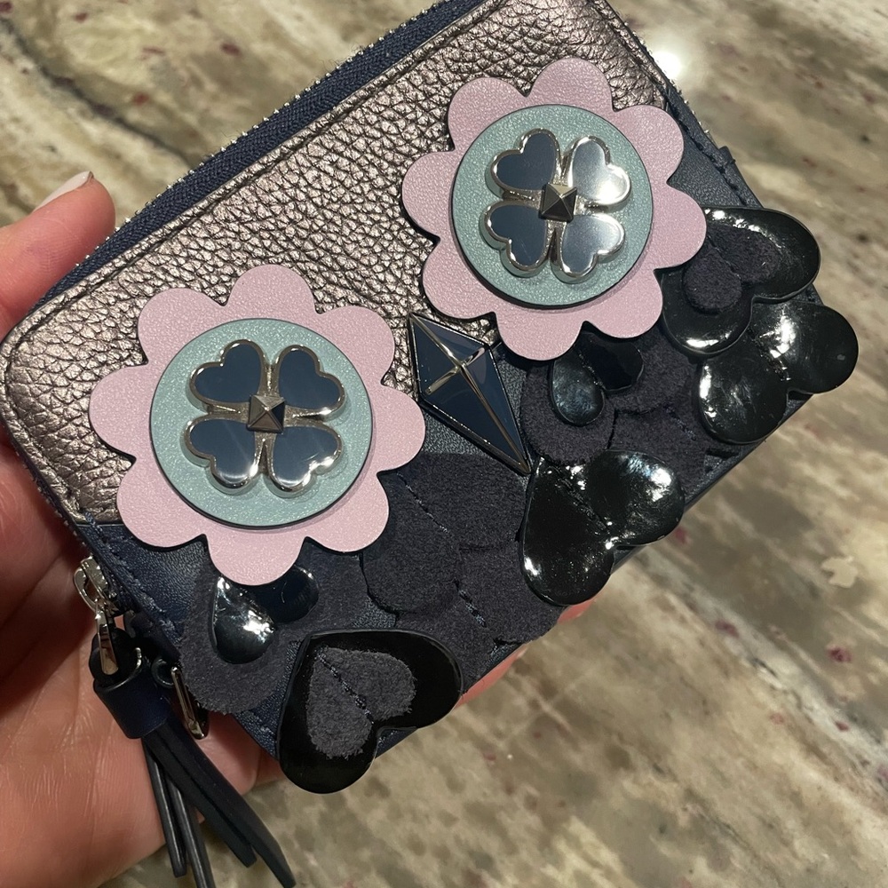Kate Spade Owl Embellished Double Zipper Wallet